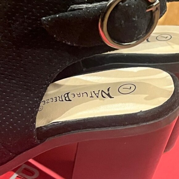 NATURAL BREEZE Black Peep Toe Slingback Bootie (Size 7) NWT - Picture 7 of 8